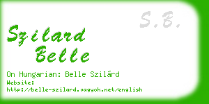 szilard belle business card